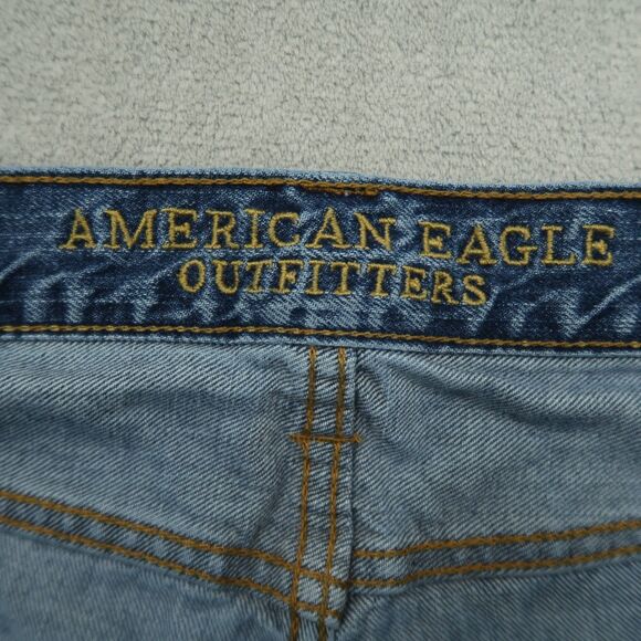 American Eagle Jeans Mens Size 33x34 Blue Original Straight 100% Cotton Denim - Picture 6 of 16